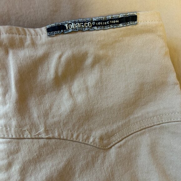 Vintage Taba&co Paris Beige Western Flare Pants | Size Small - Picture 3 of 6